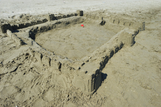 沙滩上的沙堡图片下载