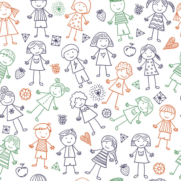 和孩子的无缝模式图片下载
