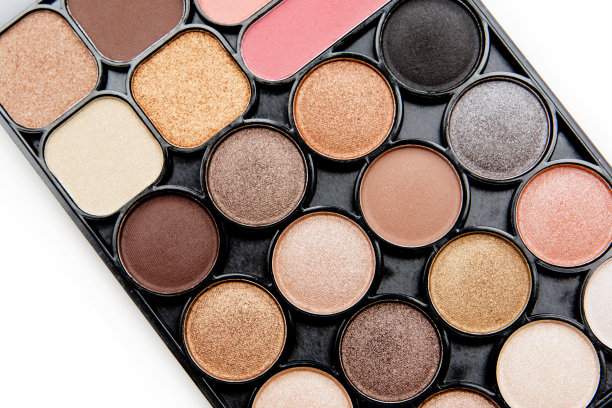 丰富多彩的眼影,化妆品。图片下载