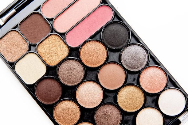 丰富多彩的眼影,化妆品。图片下载