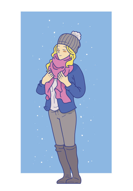 冬天的女孩图片下载