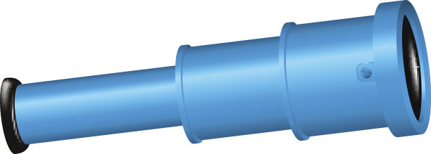 老式望远镜在黑色和浅蓝色设计图片下载