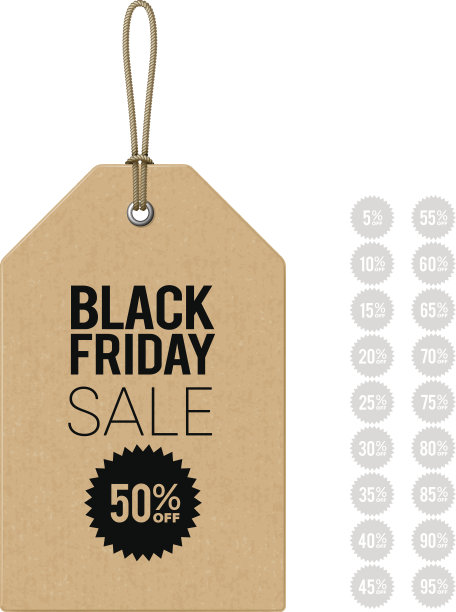 价格标签上有黑色星期五的文字图片下载