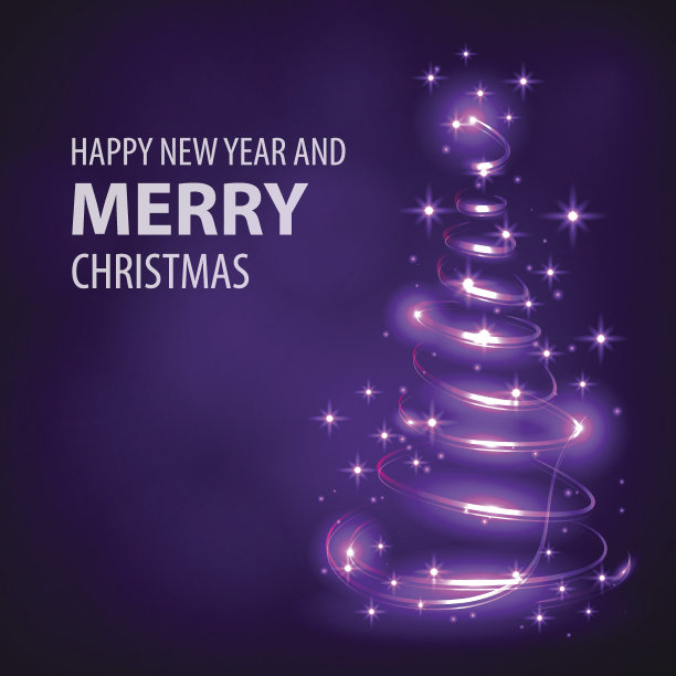 发光的圣诞树。向量的圣诞树。图片下载