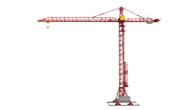 建筑起重机孤立在白色背景上。建设。3 d渲染图片下载