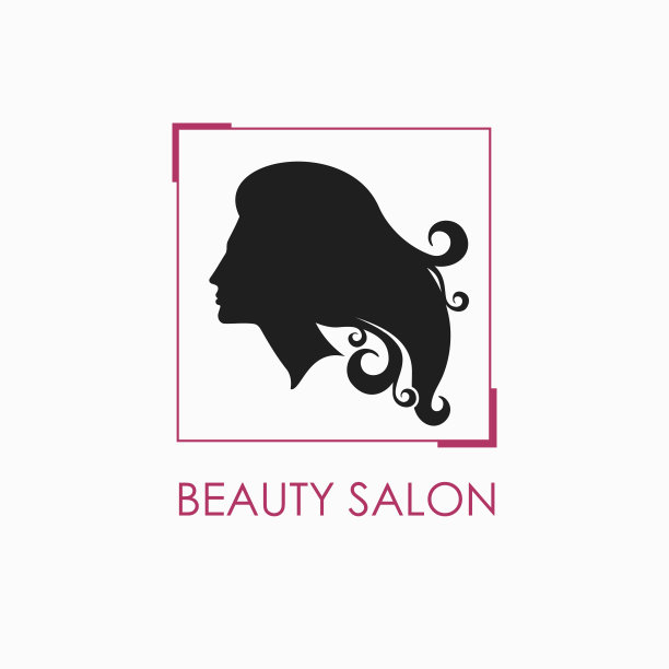 美容院标志设计模板与美丽的女人的简介图片下载