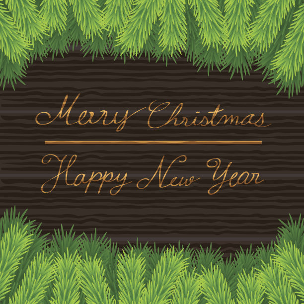 圣诞木背景与冷杉树图片下载