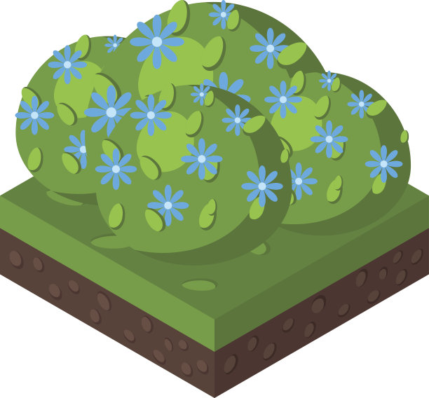 等距树矢量图。图片下载