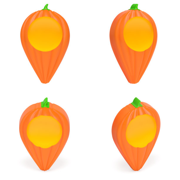 映射指针为南瓜雕刻部分(集)。感恩节图片下载