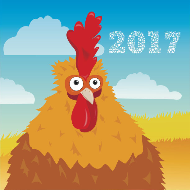 鸡，在中国历法上象征2017年。图片下载
