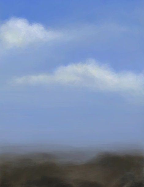 蓝天白云的风景。图片下载