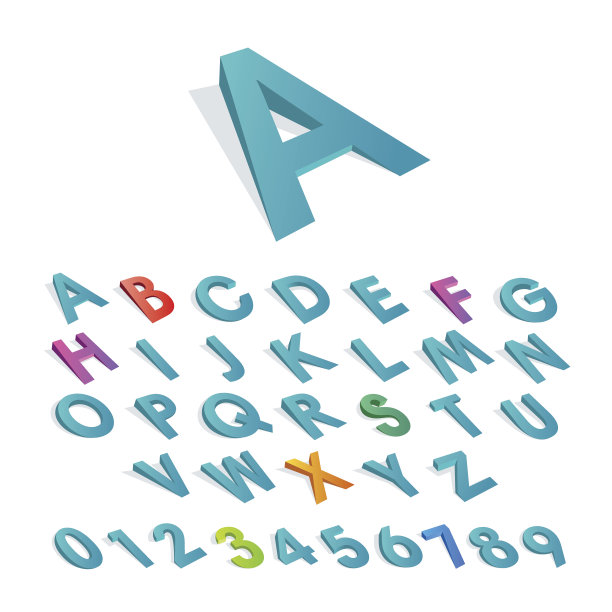 字母字体图标设计模板元素图片下载