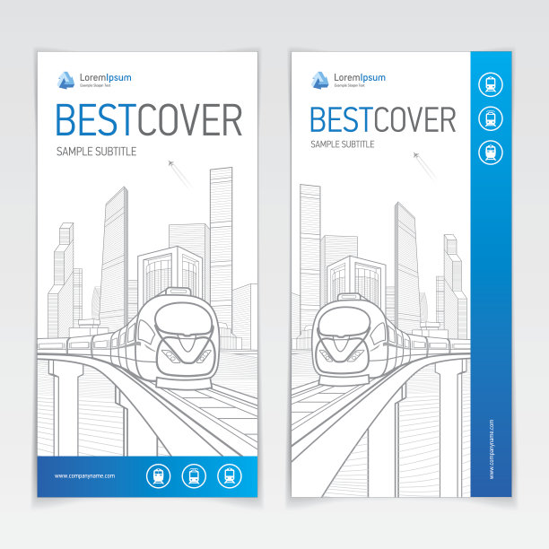 封面小册子商业建筑和交通，现代设计图片下载