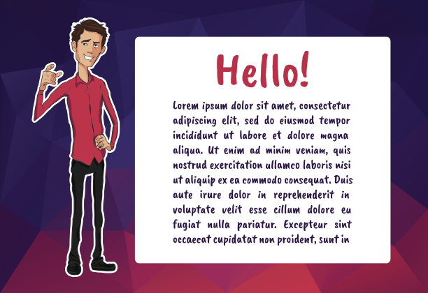 带有气泡对话的矢量字符图片下载