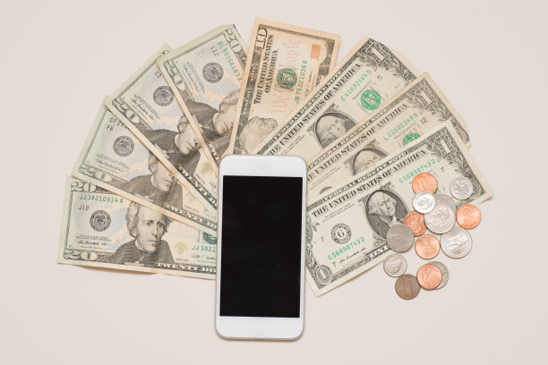 智能手机和美元图片下载