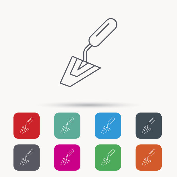 抹刀图标。修整工具标志。图片下载