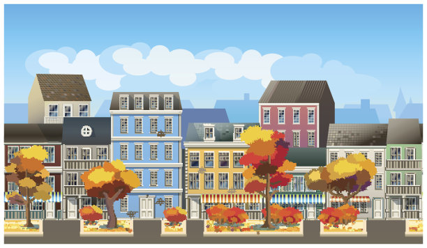 秋天的老城图片下载