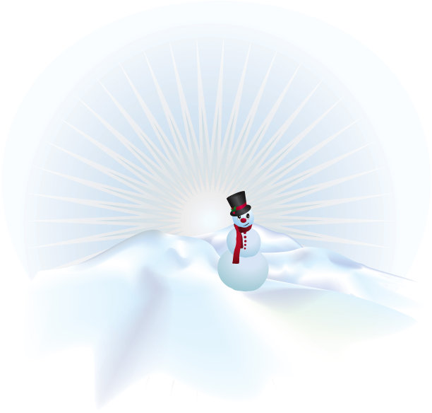 苍白背景上的雪人图片下载