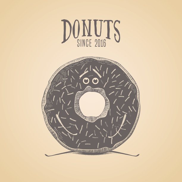 甜甜圈，面包店矢量图标，符号图片下载