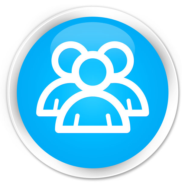 组图标青蓝光泽的圆形按钮图片下载