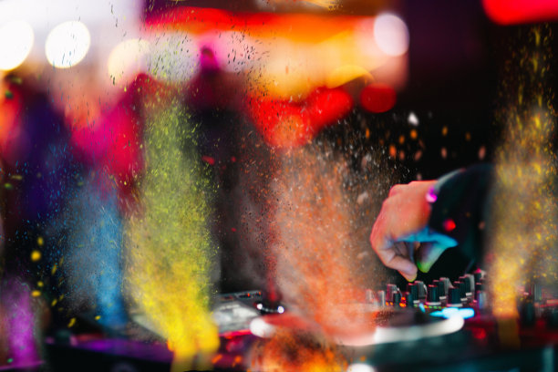 音乐背景DJ夜总会DJ唱片播放器复古图片下载