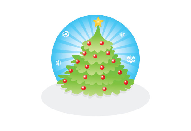 可爱的圣诞树图片下载