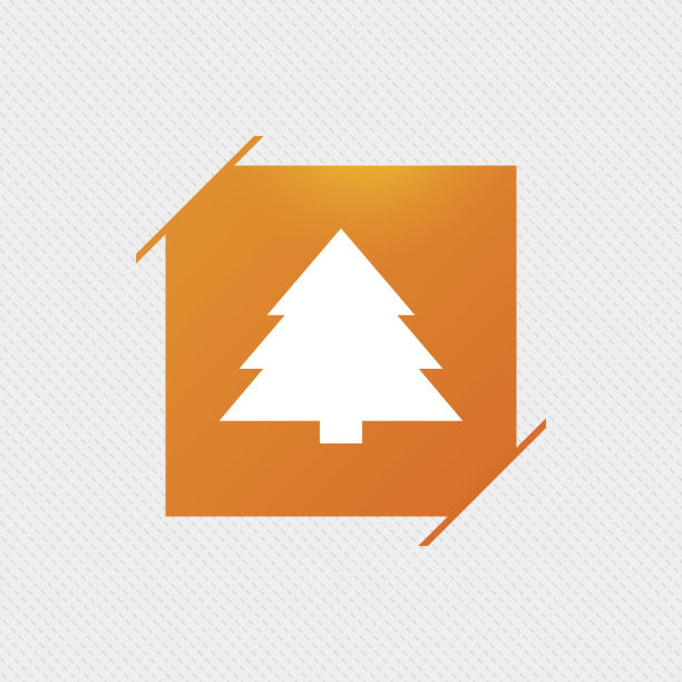 圣诞树标志图标。假期按钮。图片下载