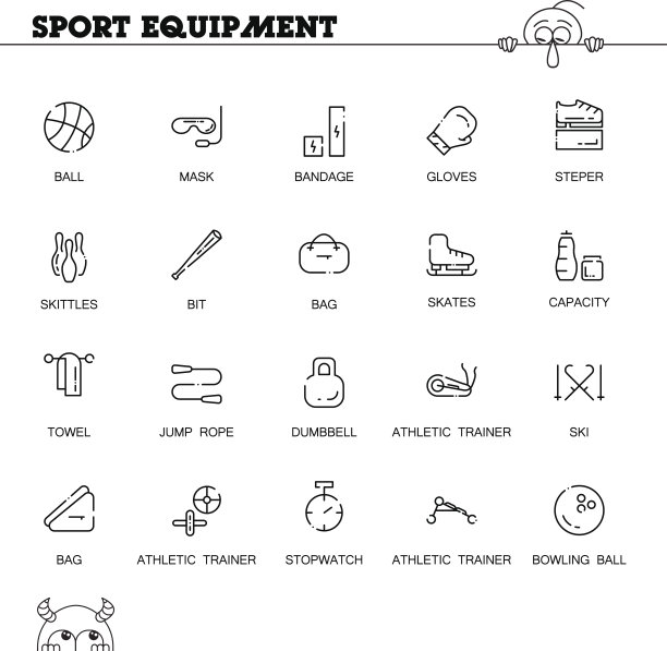 运动器材图标集图片下载
