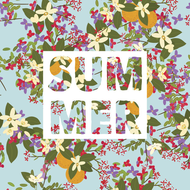 阿拉伯花，橙色背景图片下载