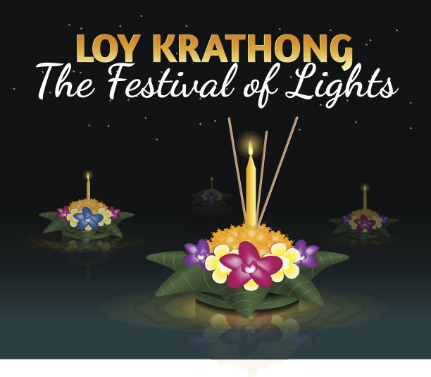 水蛇节贺卡与浮动水蛇节，泰国节日图片下载