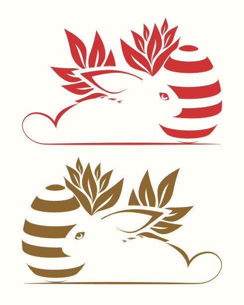 剪影复活节彩蛋和兔子图片下载