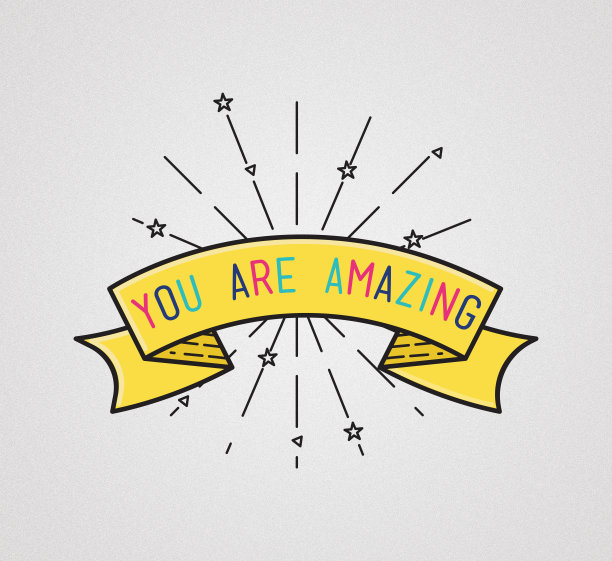 你是了不起的励志插图，励志名言图片下载