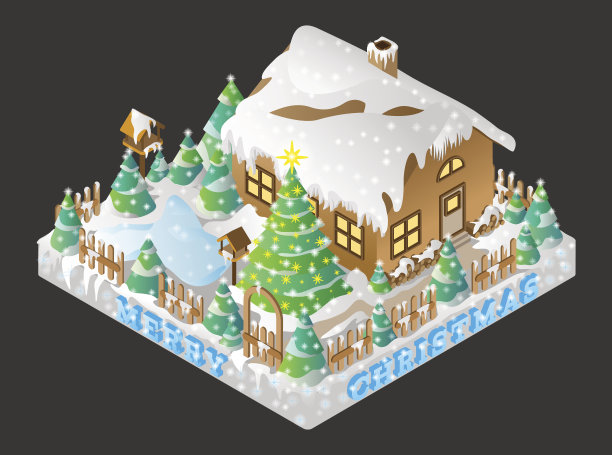 圣诞节的房子图片下载