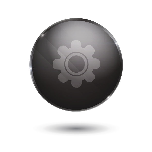 黑色光泽设置图标按钮图片下载