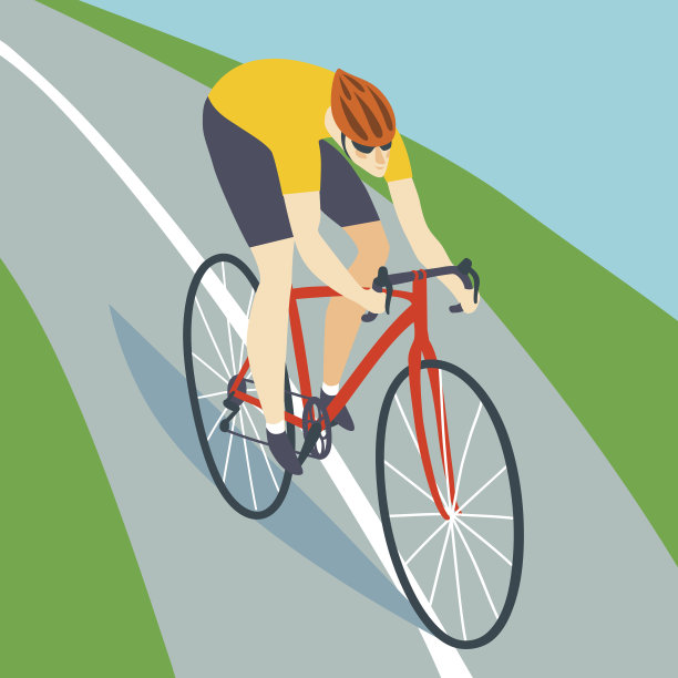 动态赛车骑在道路上图片下载