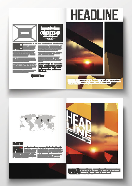 小册子、杂志、传单、小册子或年度报告的业务模板图片下载