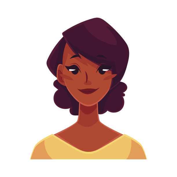 非洲女孩的脸，面部表情中性图片下载