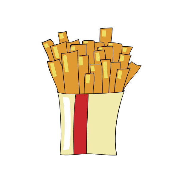 快餐向量。炸薯条是快餐店的招牌图片下载