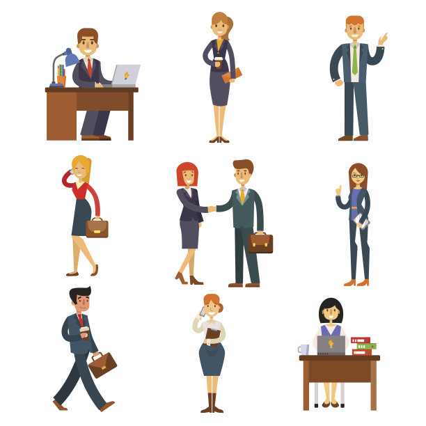 业务人员向量集。图片下载