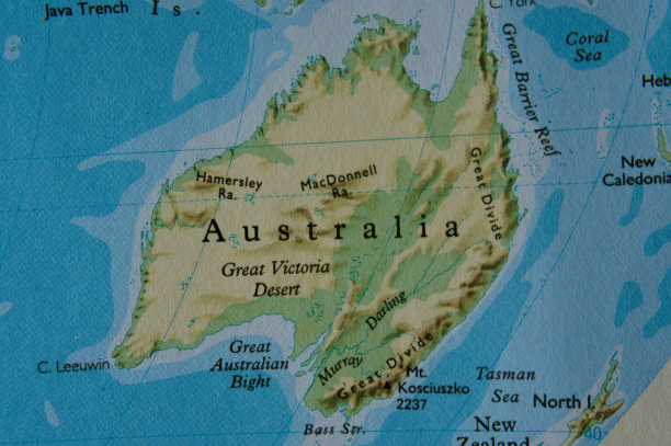 澳大利亚的地图图片下载