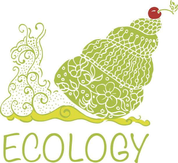 蜗牛在涂鸦风格标记生态图片下载