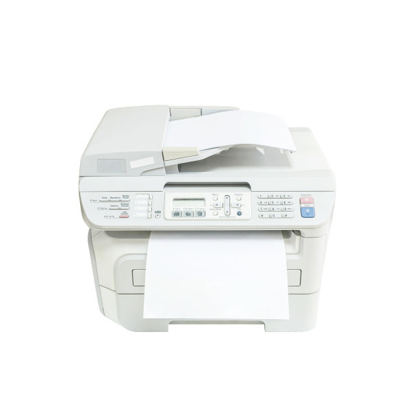 特写白色复印机与白纸图片下载