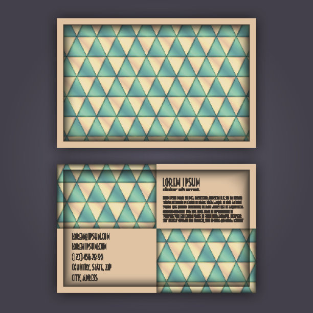 名片模板与3D纸彩色线条图片下载