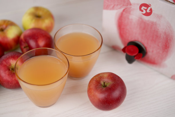 杯子里的苹果汁。图片下载