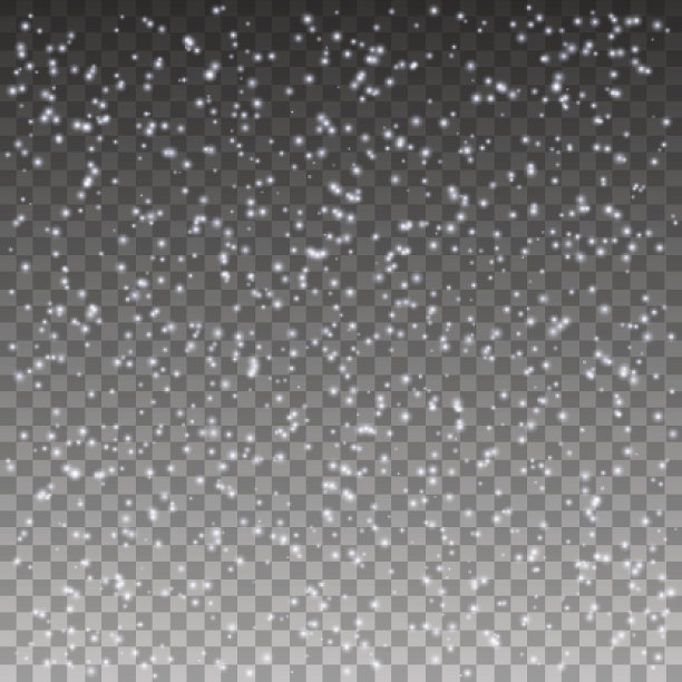 矢量孤立抽象飘落雪花、雪花图片下载