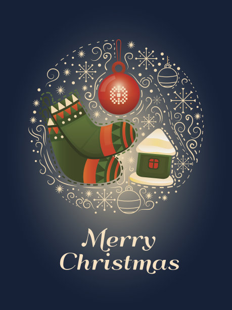 圣诞快乐设计理念。图片下载