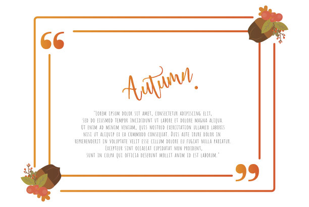 引用秋季框架设计元素模板图片下载