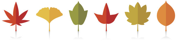 秋叶落叶插画图片下载