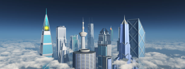 云上的摩天大楼图片下载