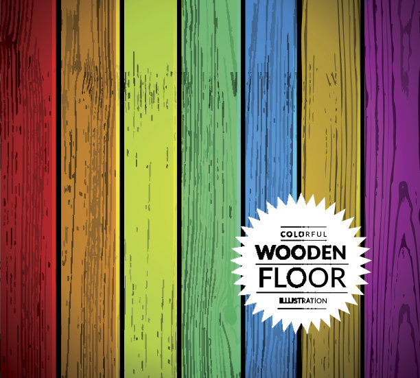 彩色木制矢量背景图片下载